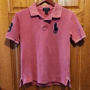 Polo by Ralph Lauren Kids Polo Shirt in Dusty Rose M 10/12